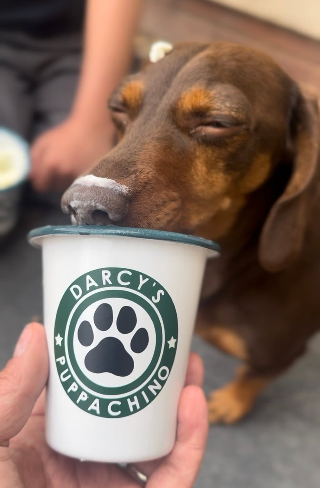 Personalised Reusable Enamel Puppachino/Pupcup