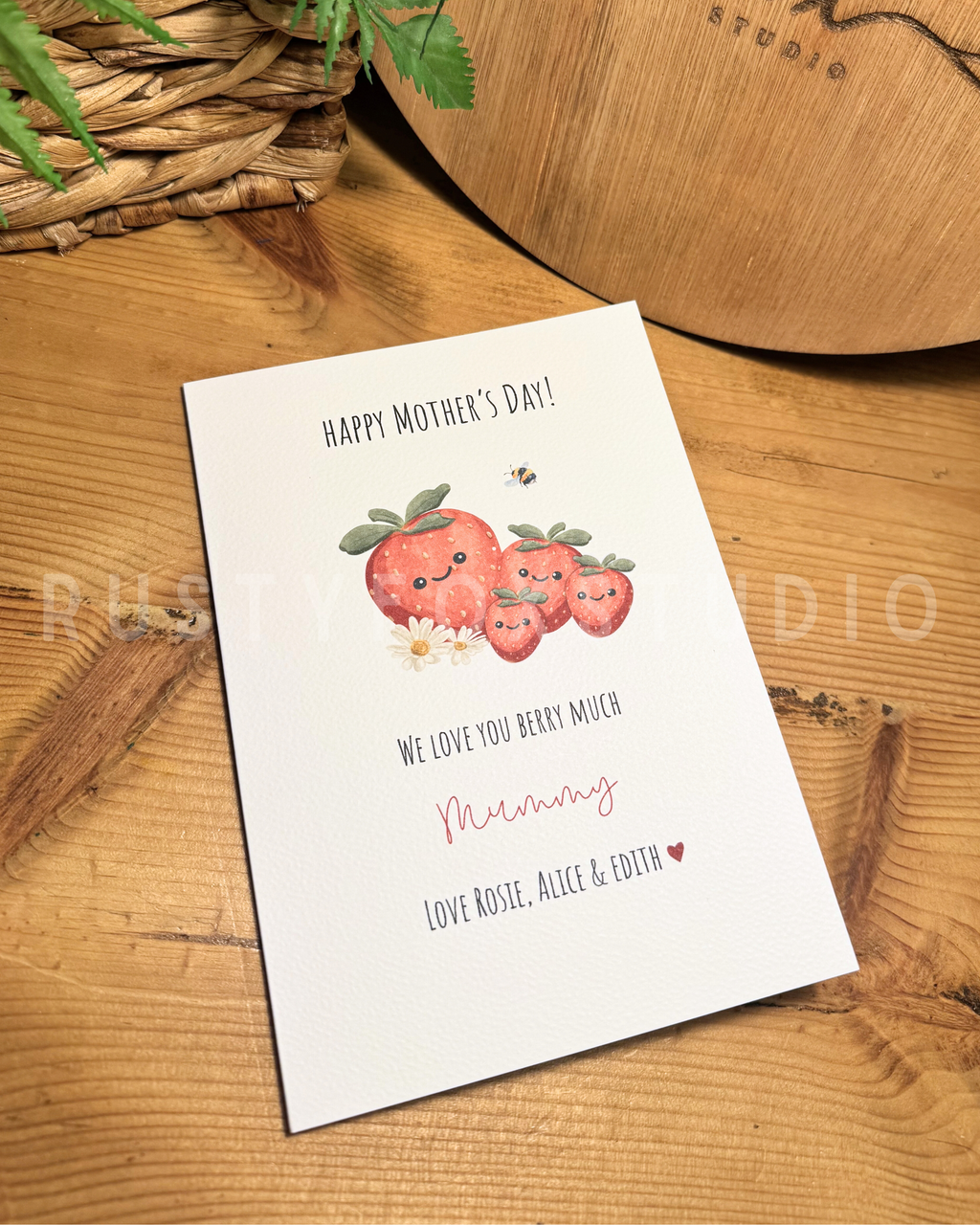 “ I love you berry much” personalised Mother’s Day card