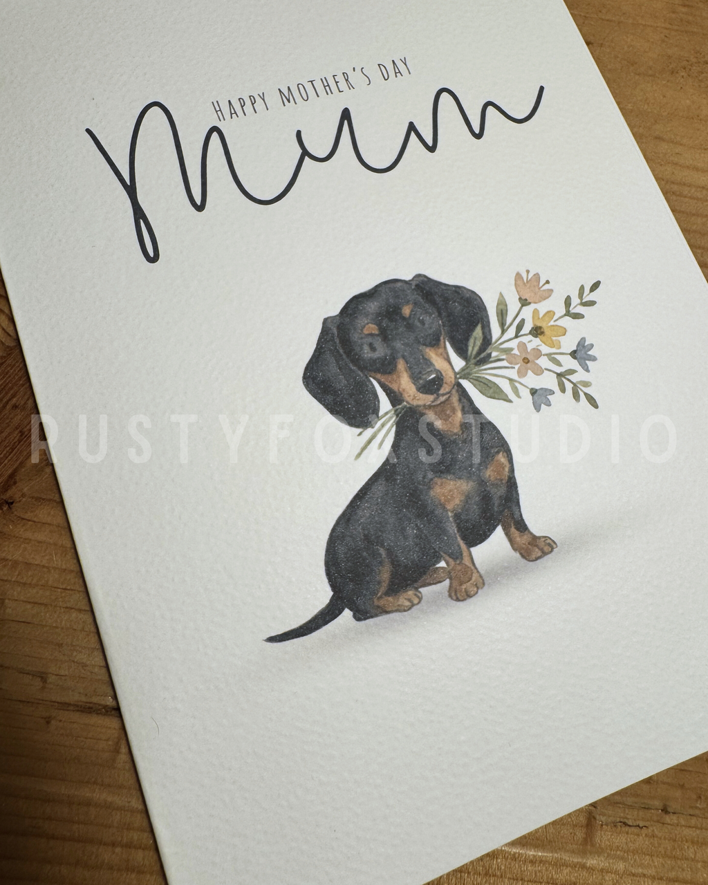 Dachshund Mother’s Day card
