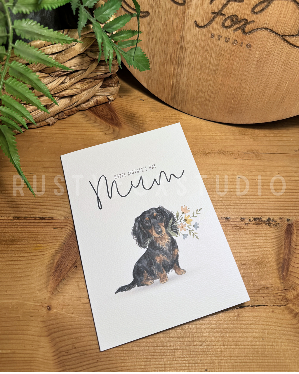 Dachshund Mother’s Day card