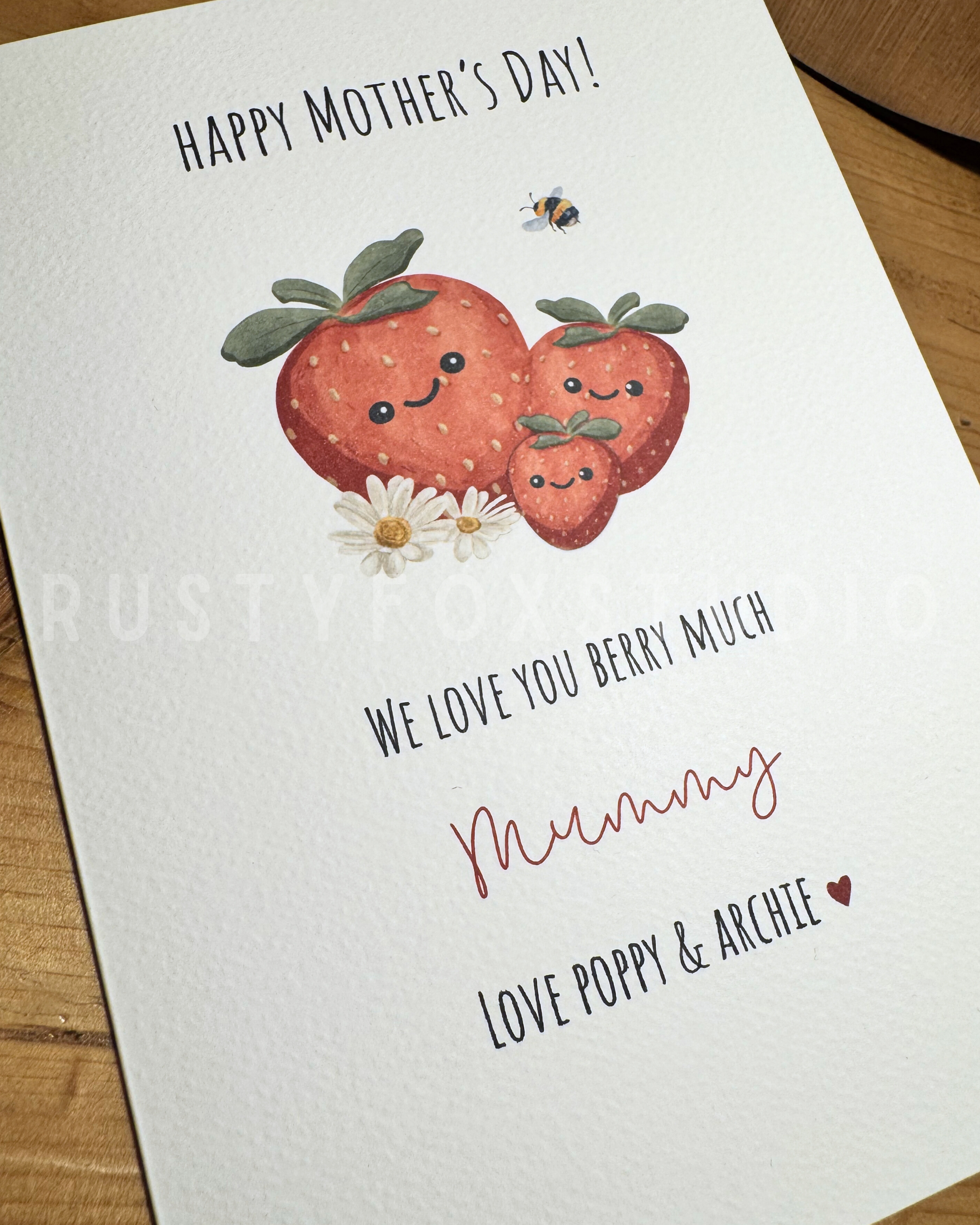 “ I love you berry much” personalised Mother’s Day card