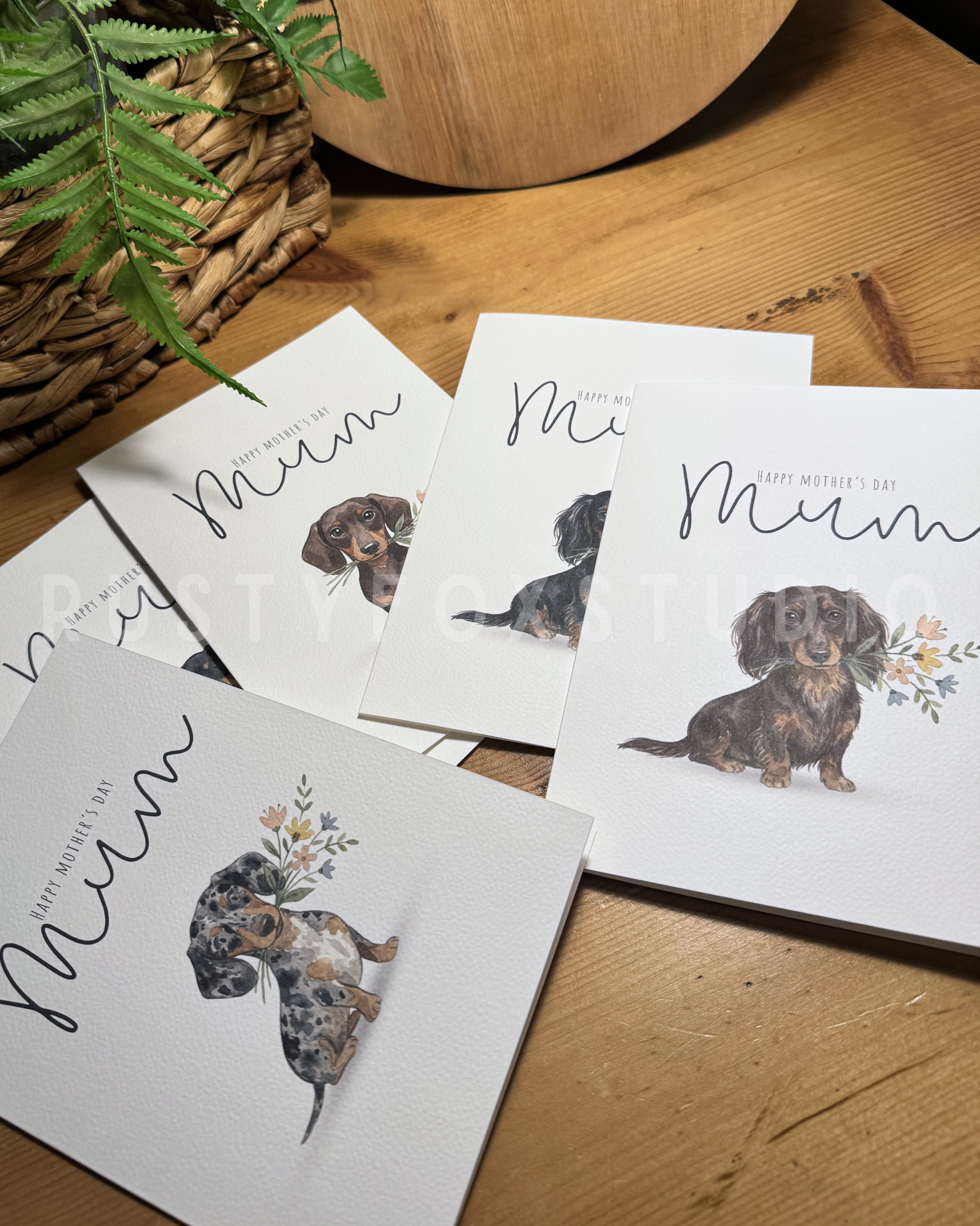 Dachshund Mother’s Day card