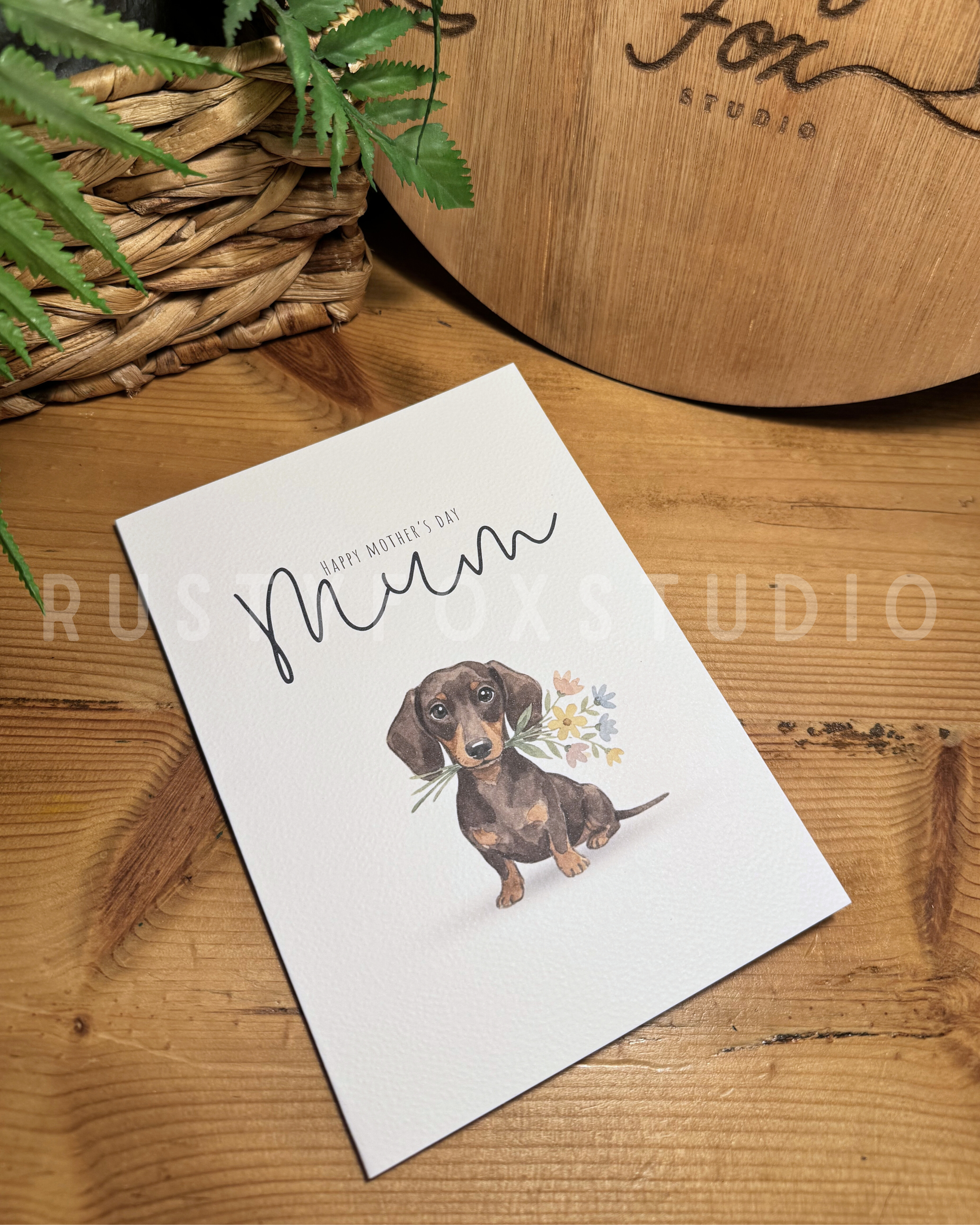 Dachshund Mother’s Day card