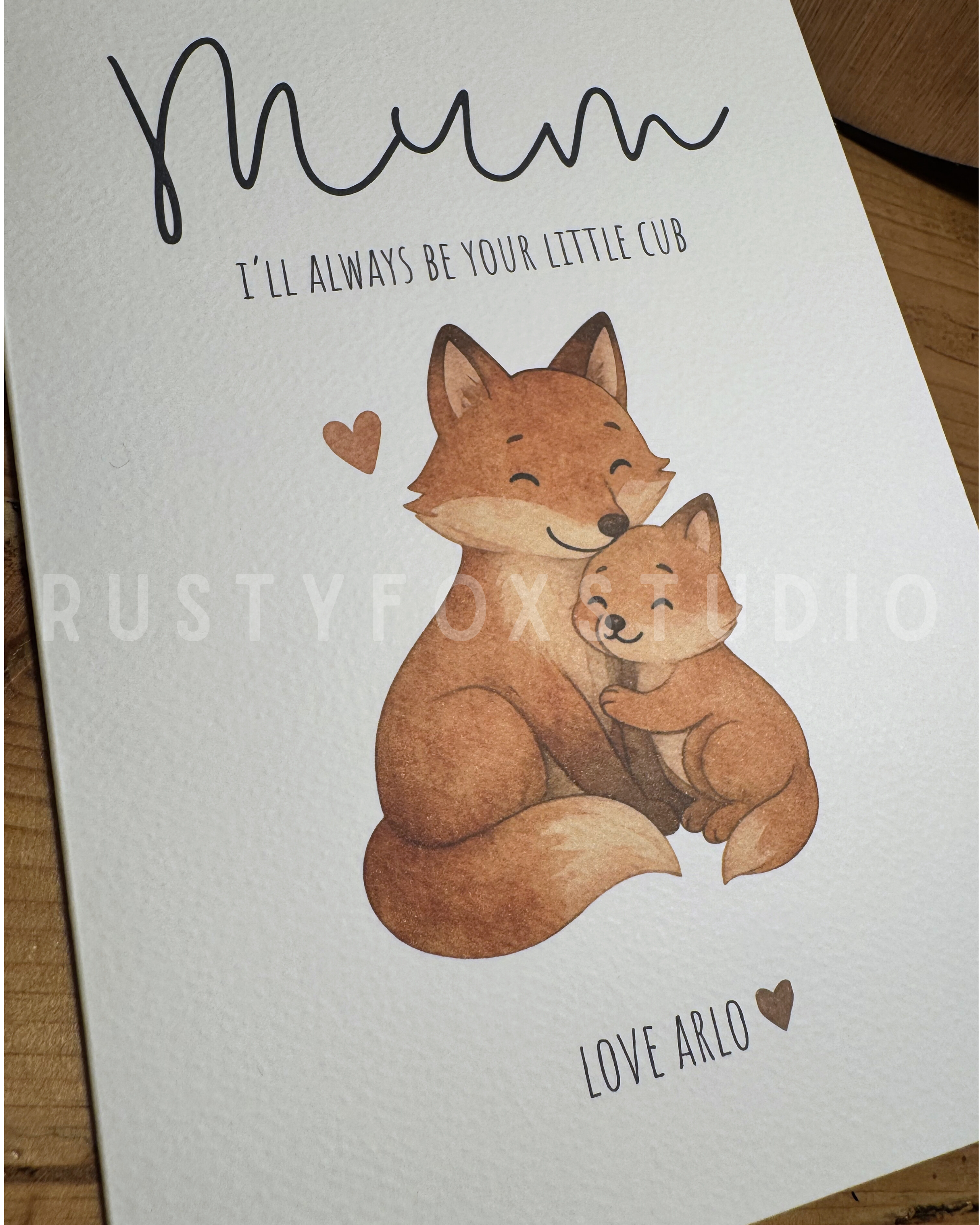 “I’ll always be your little cub” Mother’s Day card