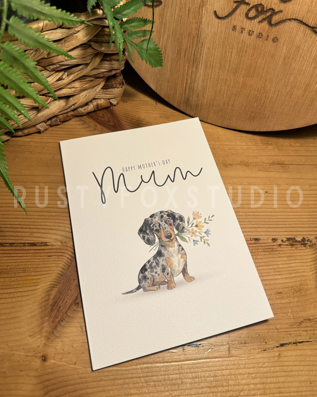 Dachshund Mother’s Day card