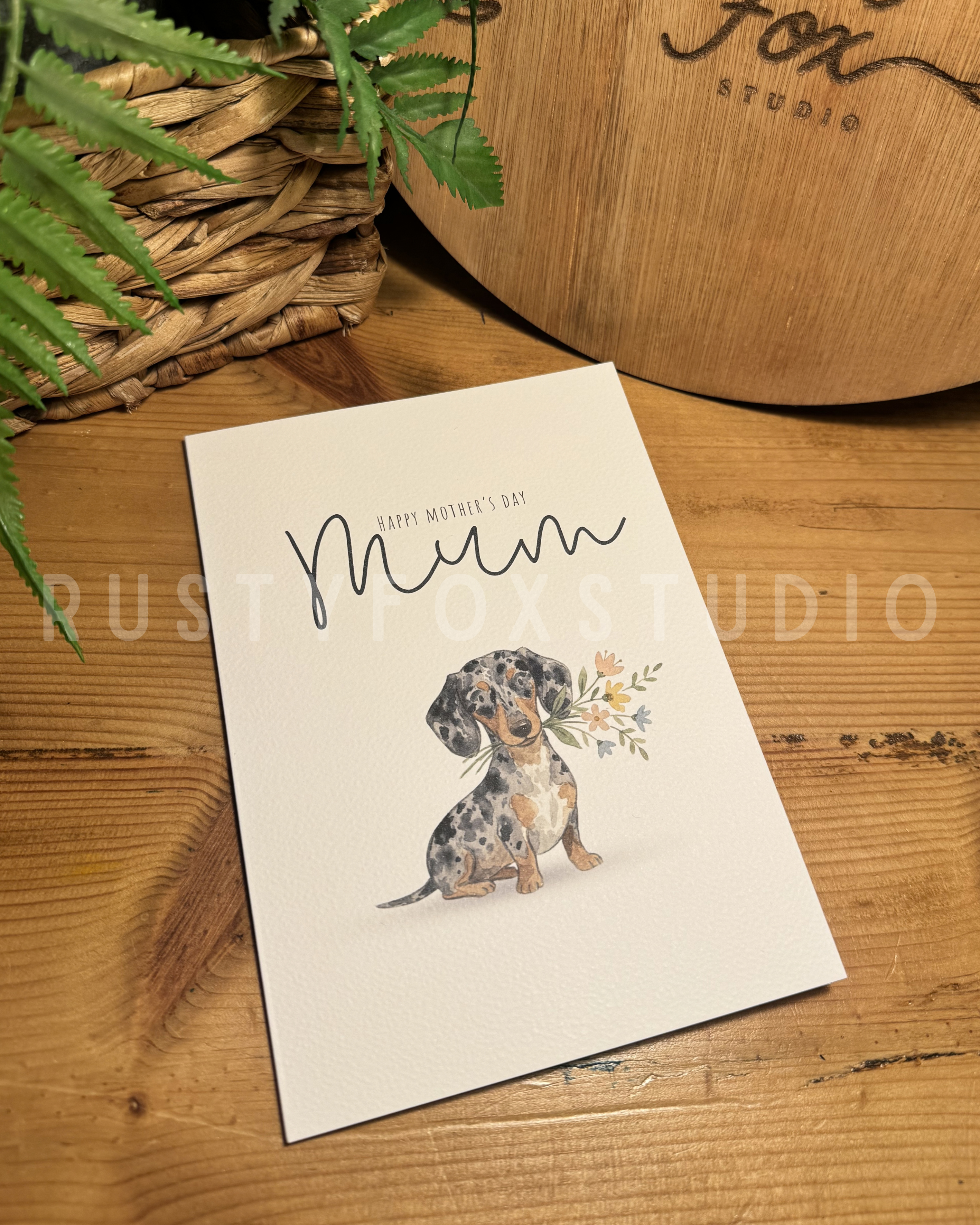 Dachshund Mother’s Day card