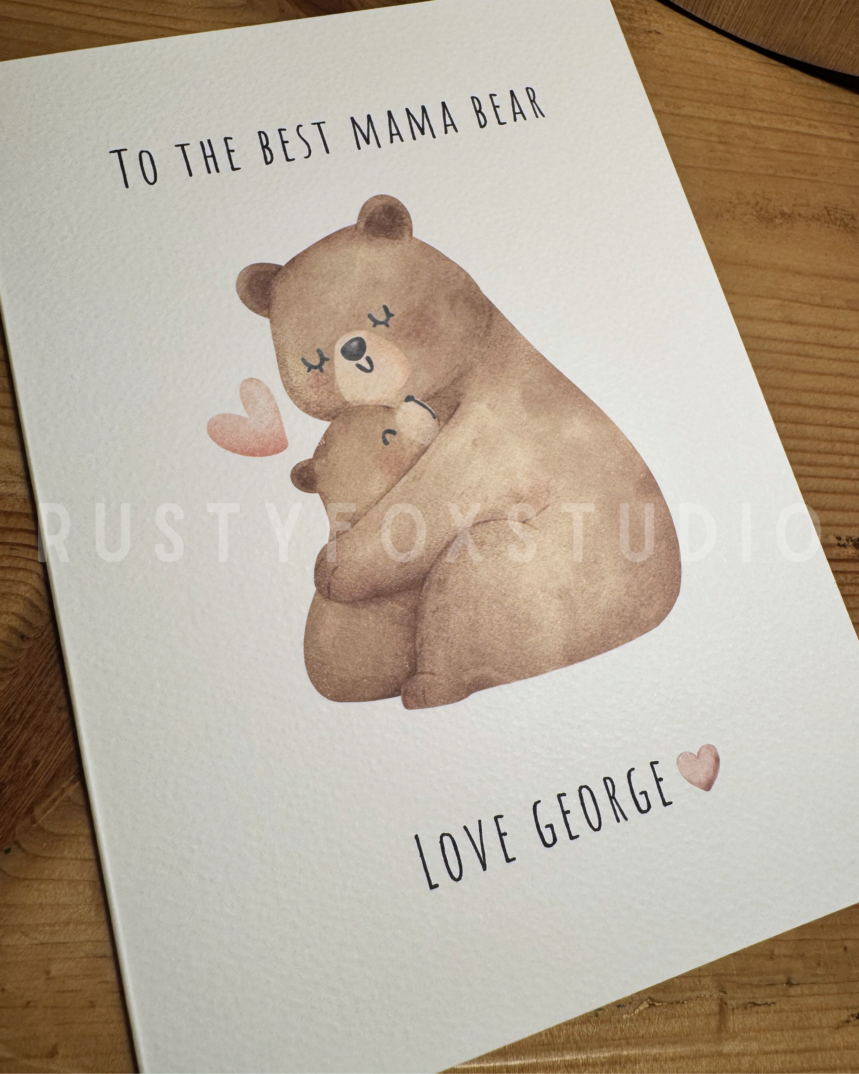 “Mama bear” Mother’s Day card