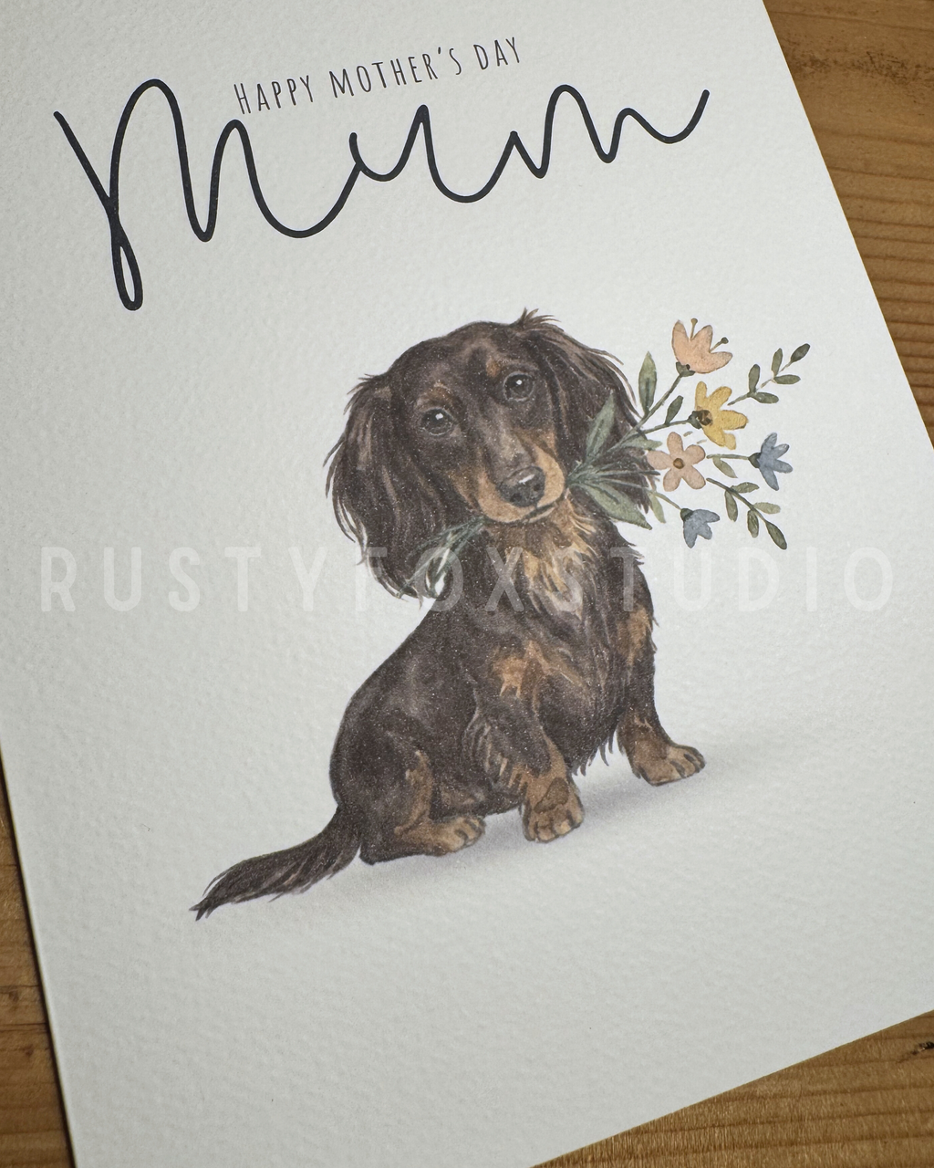Dachshund Mother’s Day card