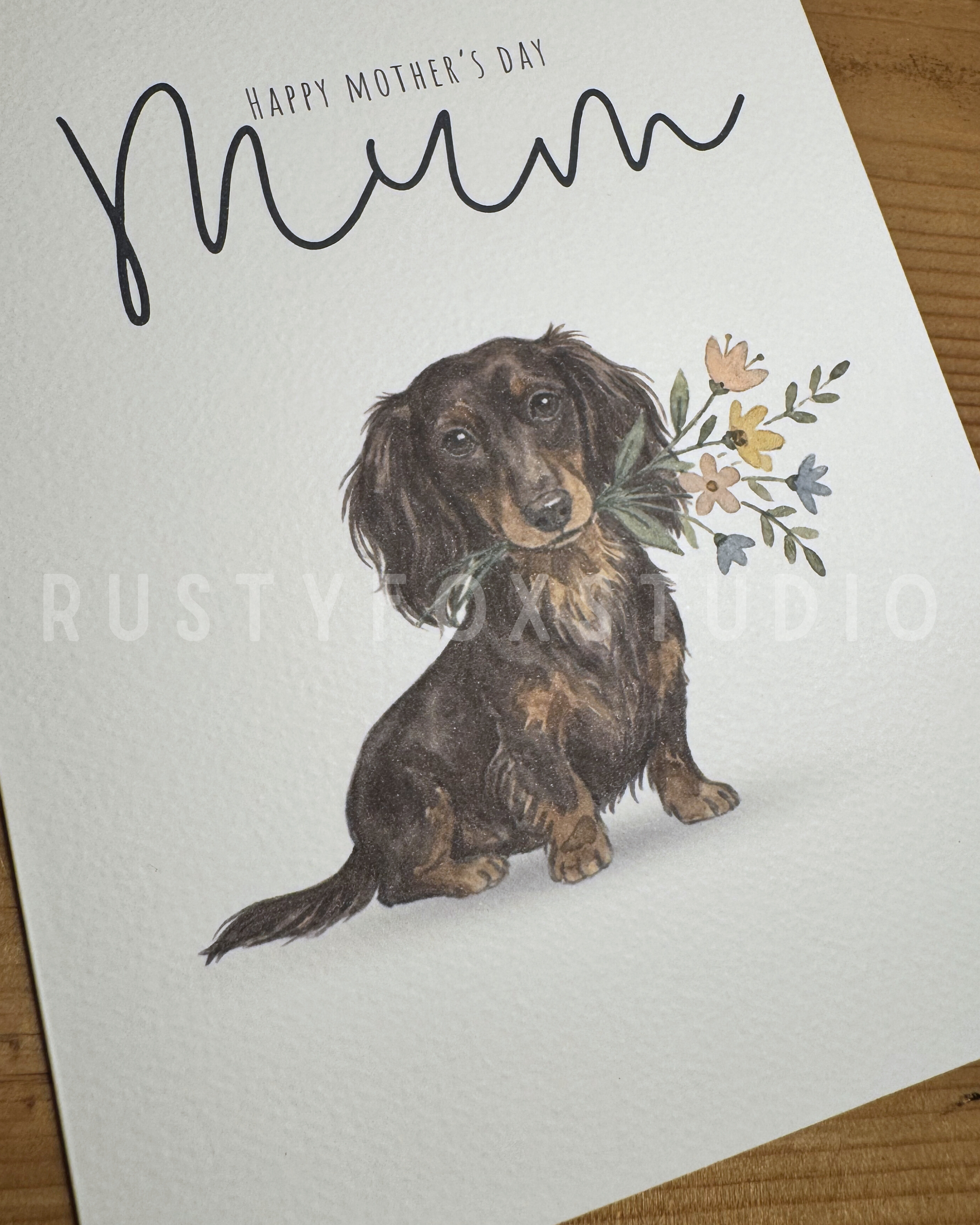 Dachshund Mother’s Day card
