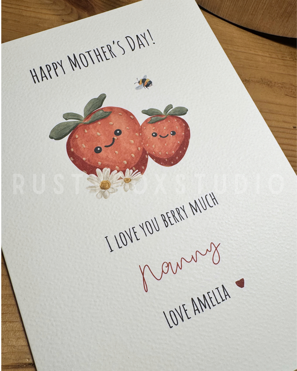 “ I love you berry much” personalised Mother’s Day card