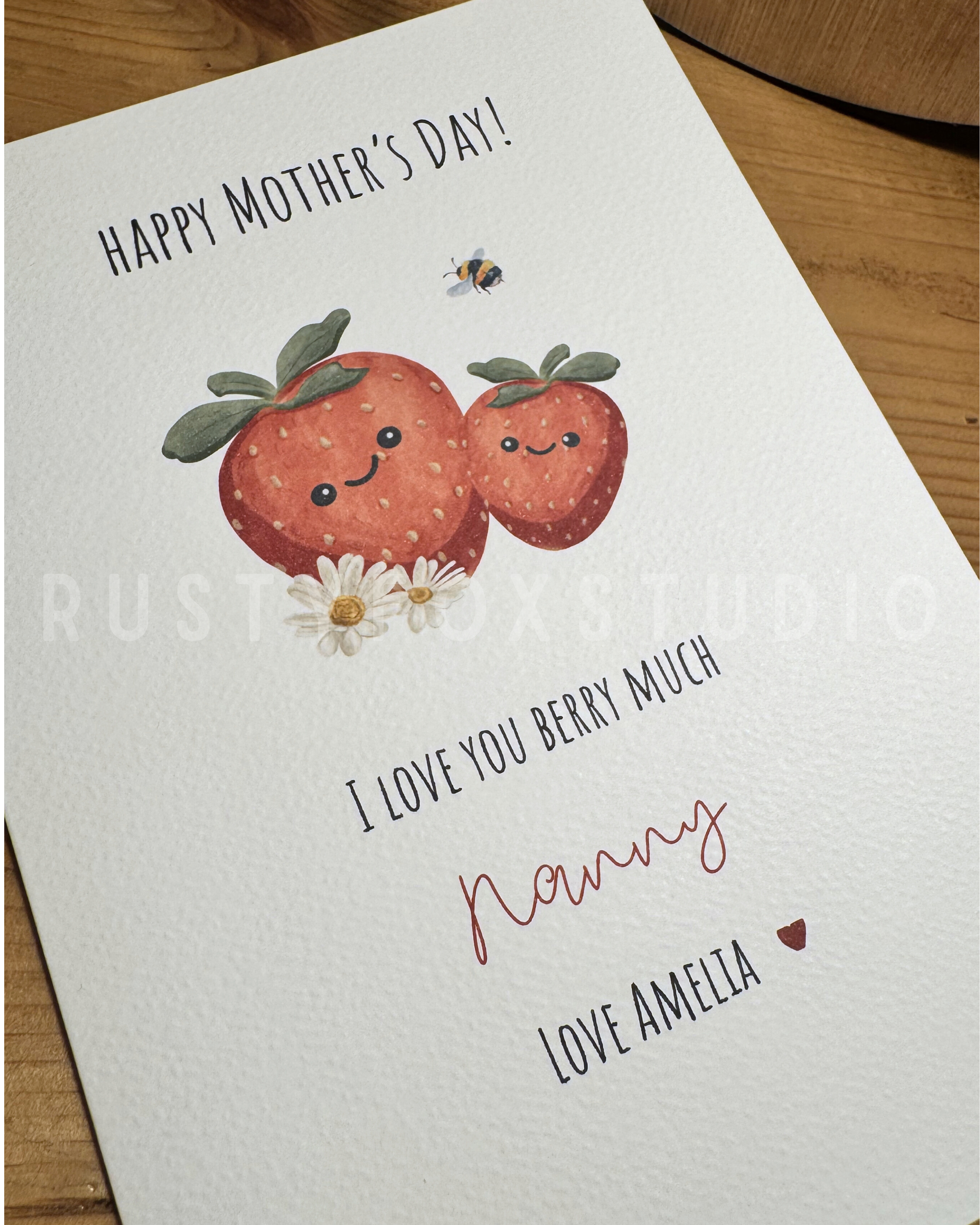 “ I love you berry much” personalised Mother’s Day card