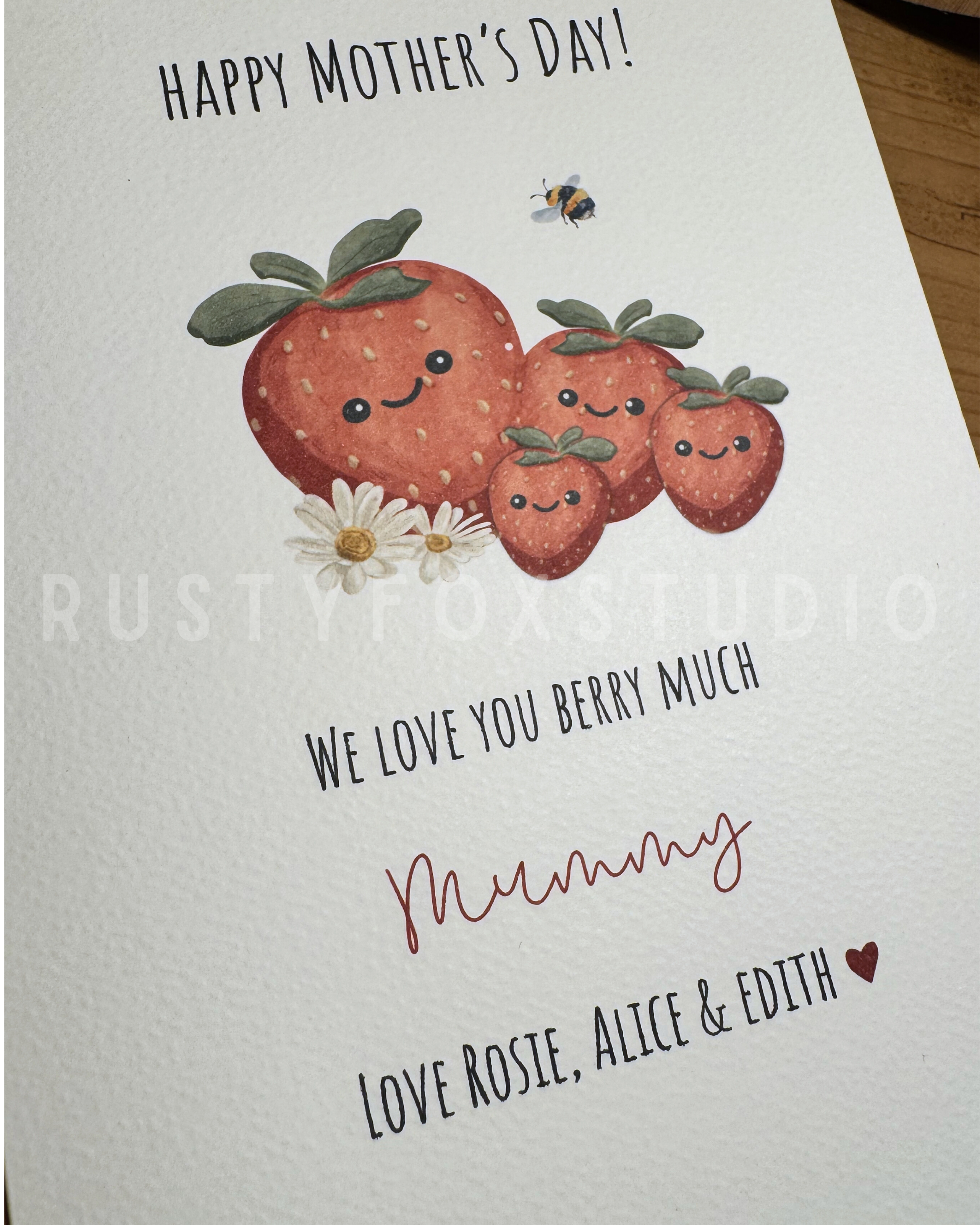 “ I love you berry much” personalised Mother’s Day card