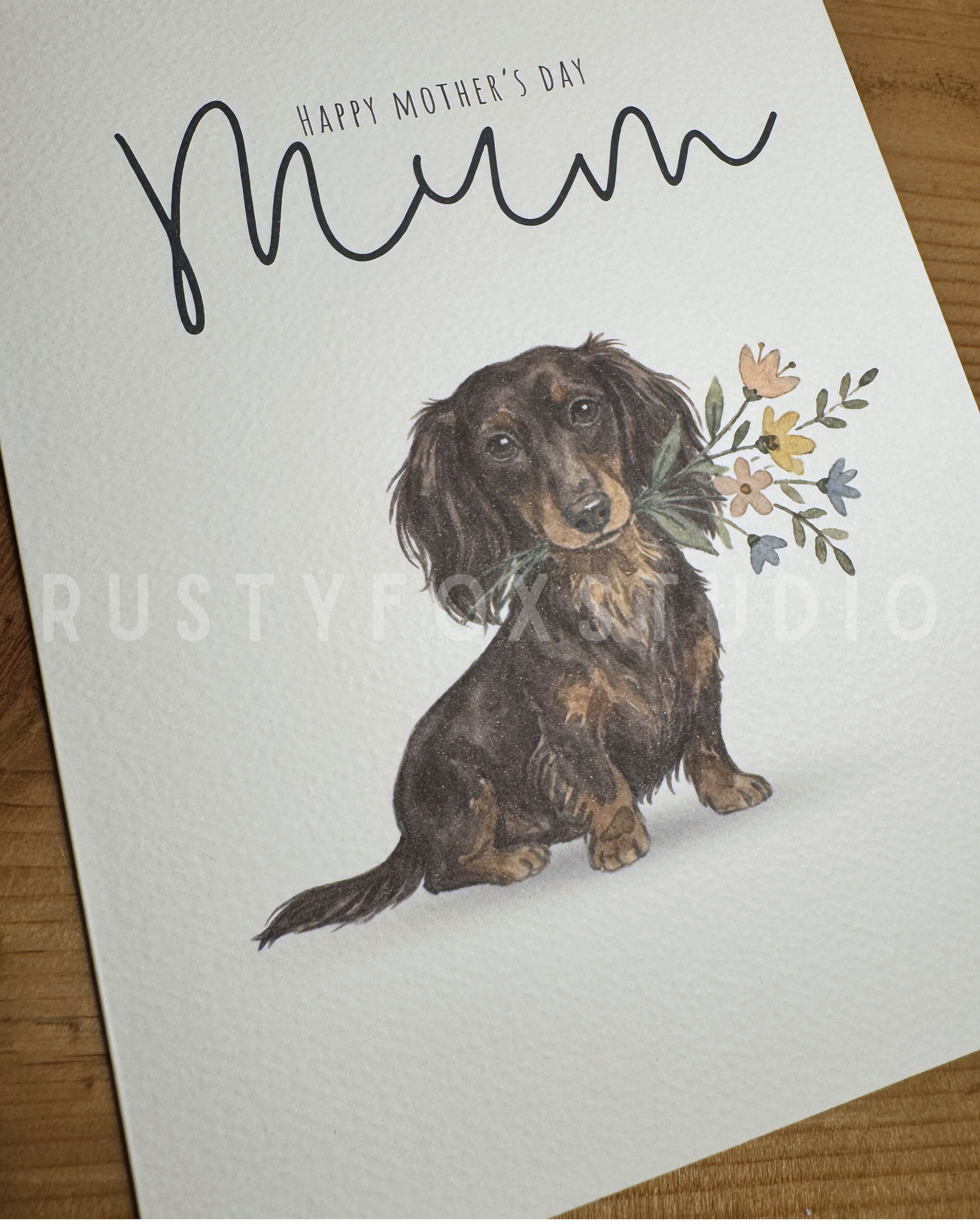 Dachshund Mother’s Day card