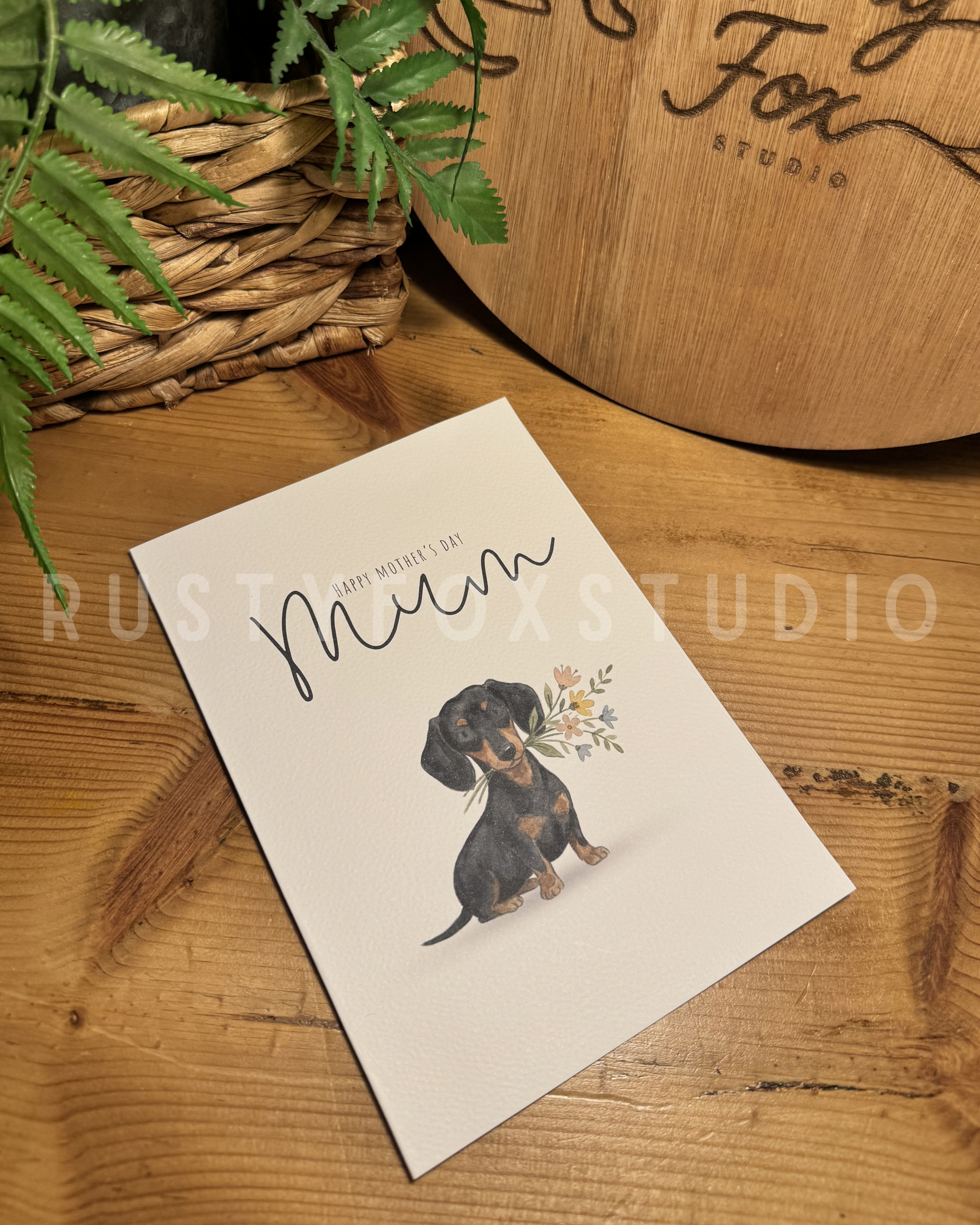 Dachshund Mother’s Day card