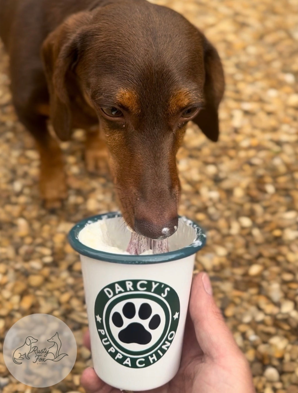 Personalised Reusable Enamel Puppachino/Pupcup